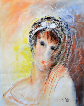 Named contemporary work « La dame pensive », Made by SELO