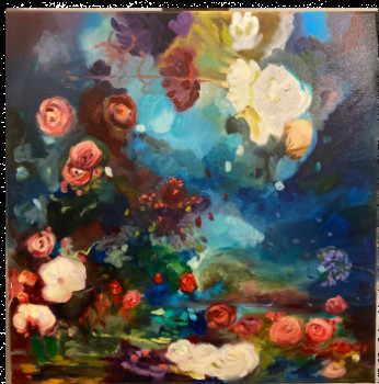 Named contemporary work « Le pouvoir des fleurs II », Made by AMINA KORTBI