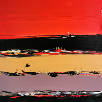 Named contemporary work « Mirage en rouge », Made by MURIEL CAYET