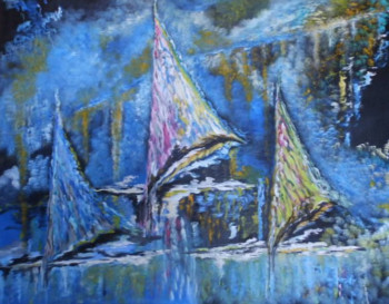 Named contemporary work « les voiles Voyage Fantastique », Made by NINA