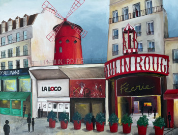 Named contemporary work « Le moulin rouge », Made by MELANIE DENEUVE