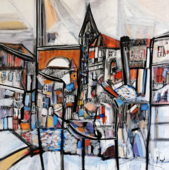 Named contemporary work « Rue de Galilée », Made by MURIEL CAYET