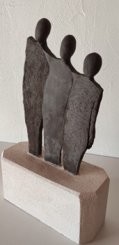 Named contemporary work « Les embarqués (vendu) », Made by SOPHIE SARACCHI