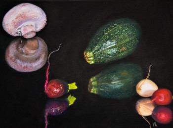 Named contemporary work « Légumes 4 », Made by FRANCIS RIANCHO