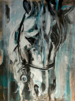 Named contemporary work « Cheval pensif », Made by ėCLABOUSSEUR D'ART