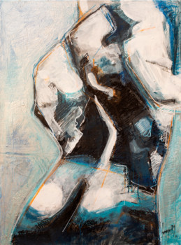 Named contemporary work « Dos d'homme argent », Made by ėCLABOUSSEUR D'ART