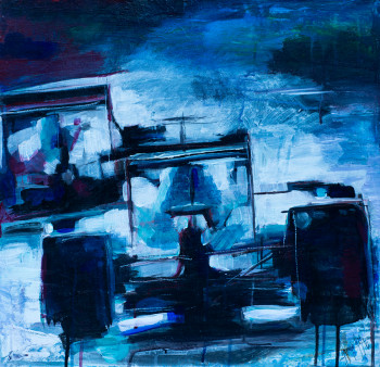 Named contemporary work « F1 RAIN », Made by ėCLABOUSSEUR D'ART