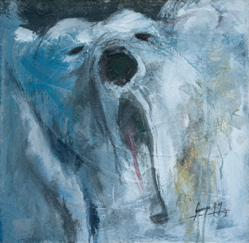 Named contemporary work « Gueule ouverte ours », Made by ėCLABOUSSEUR D'ART