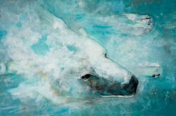 Named contemporary work « Nage sous glace », Made by ėCLABOUSSEUR D'ART