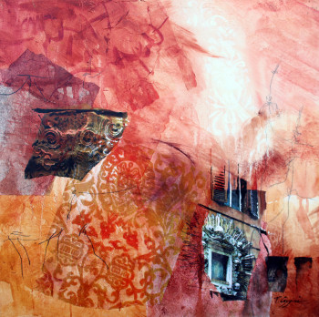 Named contemporary work « Campo dei fiori I », Made by TANIA CAGGINI