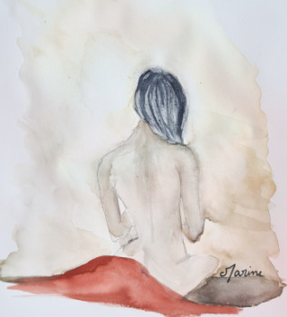 Named contemporary work « Une femme de dos », Made by MARINE