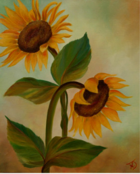 Named contemporary work « Un Amour de tournesols », Made by NATHALIE JENNE