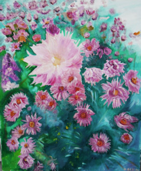 Named contemporary work « fleurs 2 », Made by MIREILLE BREGOU