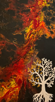 Named contemporary work « Fire Tree », Made by NAD974