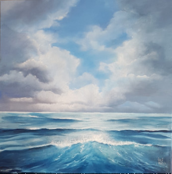 Named contemporary work « Dream of blue », Made by ROSE