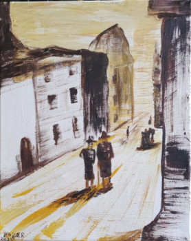 Named contemporary work « Rues du vieux Lviv », Made by KOZAR