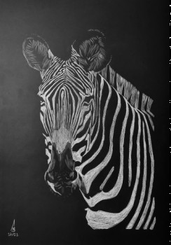 Named contemporary work « Zebre », Made by OLIVIER ARTZ