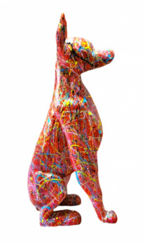 Named contemporary work « Red Dobermann », Made by MAGICAL DECOR 66