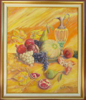 Named contemporary work « fruits d'une fin d'été et aiguière », Made by AMALIA MEREU
