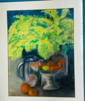 Named contemporary work « Nature morte au mimosas », Made by YAPA BANDARA