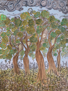 Named contemporary work « J'étais la forêt », Made by JUSTINE GUYOMARD