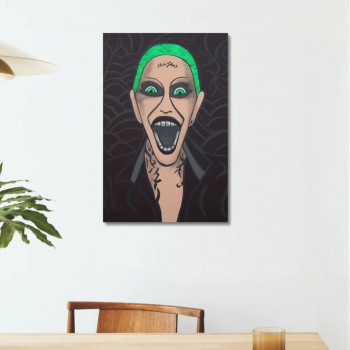 Named contemporary work « Tableau Pop Art Batman Acid Joker », Made by NATHALIE LATIL