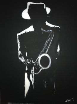 Named contemporary work « le saxophoniste », Made by HESSE