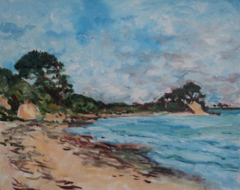 Named contemporary work « ANSE DU PALUD (côtes d'Armor) », Made by CLAUDE HARDENNE