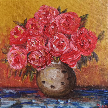 Named contemporary work « Des roses 2 », Made by KOZAR