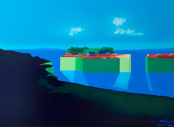Named contemporary work « Île Tristan », Made by PEZERILPEINTRE
