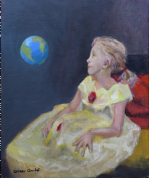 Named contemporary work « le rêve de la petite fille », Made by CORINNE QUIBEL