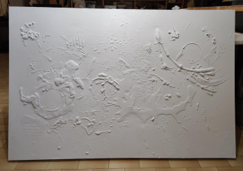 Named contemporary work « évanescence de l'aube blanche », Made by PATOU.B