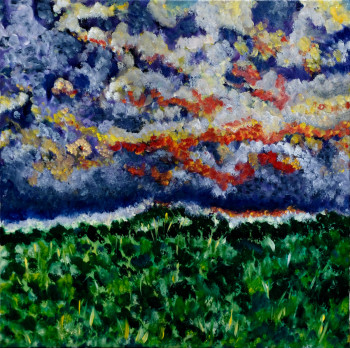 Contemporary work named « Derrière les nuages la lumière », Created by GéRARD JOURNO
