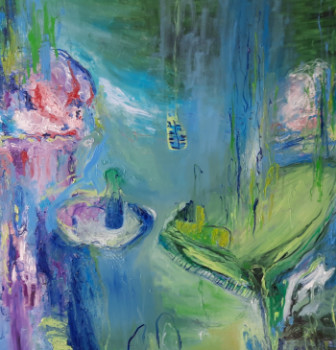 Named contemporary work « Série " Fuite du paysage au piano vert " (2023) », Made by MONSIEUR DE FOURSAINGS