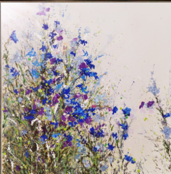 Named contemporary work « Les fleurs blues. », Made by ERMAKOVA ANGELINA