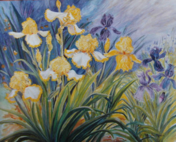 Named contemporary work « les iris de Nelly », Made by AMALIA MEREU
