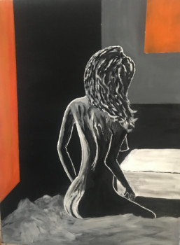 Named contemporary work « femme nue », Made by HESSE