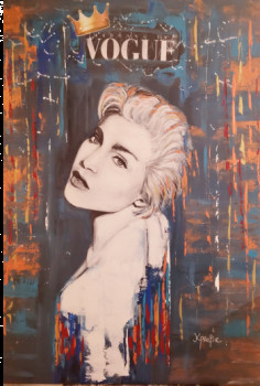 Contemporary work named « The queen of pop », Created by KARINE COLOMBANI PROFIR