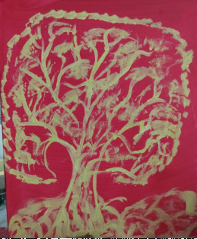 Named contemporary work « l'arbre de vie », Made by VIVIANE