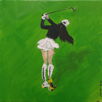 Named contemporary work « Golfeuse M. », Made by JOëLLE DE LACANAU (KEHAL)