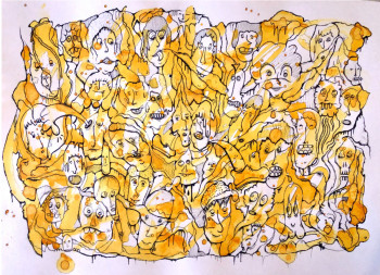 Named contemporary work « La foule », Made by PHILIPPE._.PHILIPPE