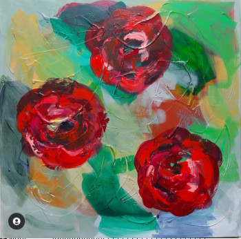 Named contemporary work « La valse des roses », Made by BONNEAU-MARRON
