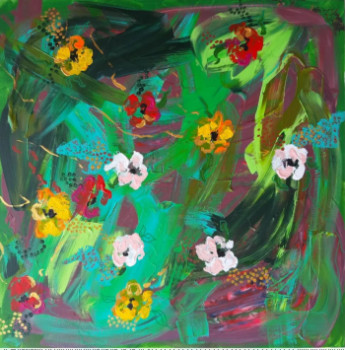 Named contemporary work « Floral », Made by BONNEAU-MARRON