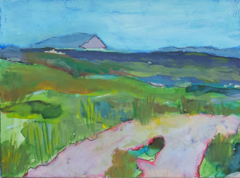 Named contemporary work « Paysage à la Sainte-Victoire », Made by BONNEAU-MARRON