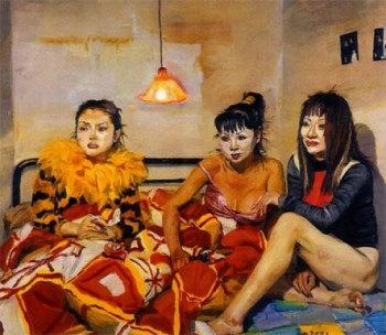 Contemporary work named « Les prostituées », Created by LIU XIAODONG