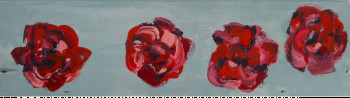 Contemporary work named « 4 red roses », Created by BONNEAU-MARRON