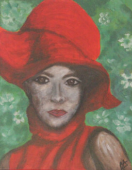 Named contemporary work « Femme, rayon chapeau 3 », Made by BRIGI'ART