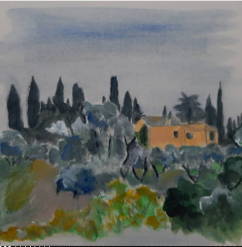 Named contemporary work « Petit paysage de la Provence », Made by BONNEAU-MARRON