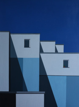 Named contemporary work « Les maisons bleues », Made by PADDY