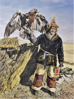 Named contemporary work « Aigle Royal de Mongolie », Made by JULIAN WHEAT